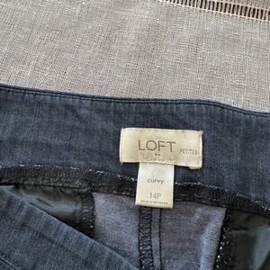 LOFT Petite Curvy Dark Blue Jeans